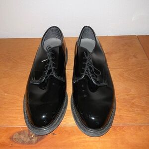 CAPPS UNIFORM PATENT LEATHER BLACK MILITARY ASU SHOES 10.5R EC 241